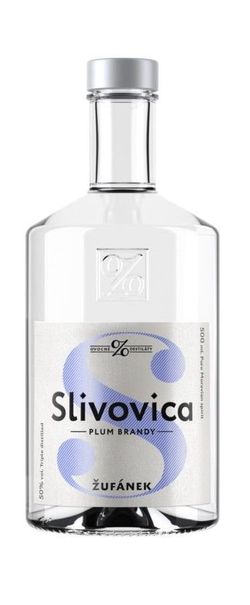 Slivovica Žufánek 0,5l 50% Etiketa