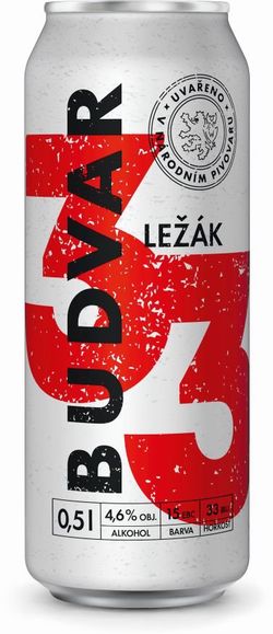 Budweiser Budvar Ležák 33 11,3° 6×0,5l 4,6% Plech
